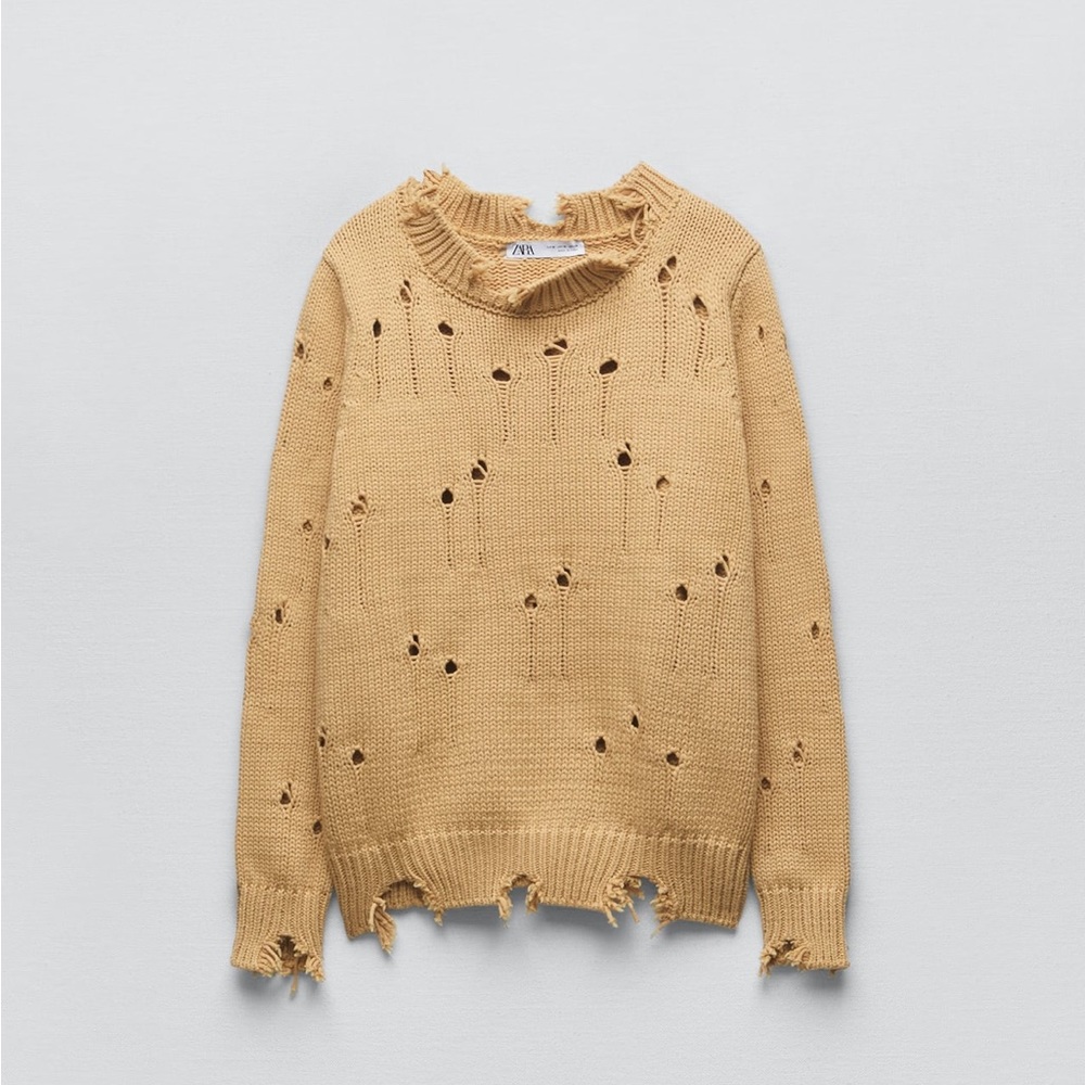 Zara Knit distressed sweater